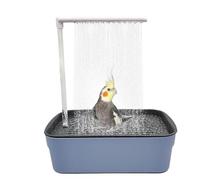 muqeu Bird Shower Tub Parrot Automatic Bath Pet Circulating Water Bath Tub Pet Bird Bath Accessories