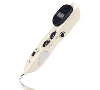 muqeu Find Acupoints Automatically Electronic Acupuncture Pen Meridian Pen Featuring 3 Massage Heads Rechargeable Battery