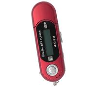 muqeu MP3 Player USB Style Digital LCD Screen Bluetooth FM for Listen Music and Red