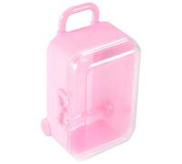 muqeu Pink mini roller travel suitcase candy box personality wedding candy box luggage trolley case candy toy small storage box