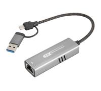 muqeu USB 3.2 to 5Gbps Ethernet Adapter RTL8157 5000Mbps RJ45 Network Converter for Laptop Support 5G,2.5G,1G,100Mbps