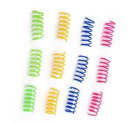 muqeuu 40 Piece Cat Spring Interactive Toy, Colorful Plastic Coil Spiral Interactive Toys, Cats Puzzle Toys for Kittens to Kill Time and Keep Fit - Creative Novelty Gift