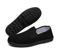 MUQGAOP Tai Chi Shoes Chinese Shoes Old Beijing Shoes Martial Arts Shoes Cloth kung fu Shoes Loafers Canvas Unisex, Black, 10 Women/9 Men