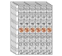 MUQING Coin Pages, 20 Sheets Pocket Inserts Collecting Sleeves for Coin, Badges and Other Collection Storage Supplies, Coin Collection Pocket Pages for Penny, Nickel, Dime, Cent, Quarter (42 Pockets)