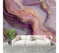 Mural 3D Panoramic Photo Wallpaper Dreamlike Marble Fluid Art Print Wall Mural Non-Woven Murals 300x210cm Pink for Bedrooms Living Room Modern Design Poster Picture
