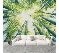 Mural 3D Panoramic Photo Wallpaper Watercolor Dense Bamboo Jungle Art Print Wall Mural Non-Woven Murals 250x175cm Green for Bedrooms Living Room Modern Design Poster Picture