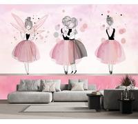 Mural 3D Wallpaper Pink Cartoon Cute Girl 400x280cm Custom Murals Wallpapers for Living Room Bedroom -ZXCHEE-MZ05624