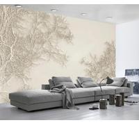 Mural 3D Wallpaper Vintage Beige Tree Branches 400x255cm Custom Murals Wallpapers for Living Room Bedroom -ZXCHEE-MZ03283