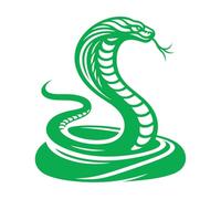 Mural and Wall Vinyl Decal Cobra Snake Fierce and Snake Tattoo Design Tribal Style King Cobra Clipart 42x46.2cm Do not Damage The Wall Surface Green