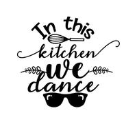 Mural and Wall Vinyl Decal Food and Kitchen 42x47.8cm Can Modify and add Information Black