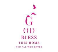 Mural and Wall Vinyl Decal God Bless This House Quote Home Phrase 30x50.1cm Multiple Size Options Rosered