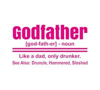 Mural and Wall Vinyl Decal Godfather druncle Drinking Definition Funny 54.4x100.8cm Multiple Size Options Rosered