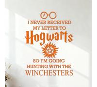 Mural and Wall Vinyl Decal I Never Got My Letter Evil Power Potter Quotes Life 42x56cm Do not Damage the wall Surface Orange