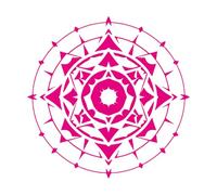 Mural and Wall Vinyl Decal Intricate Geometric Mandala Featuring Layers of Concentric Circles in Scale 42x42cm It Won't Fall Off Rosered