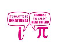 Mural and Wall Vinyl Decal Irrational Real Friend Math Lover pi Day Science 50.4x76.6cm Do not Damage The Wall Surface Rosered
