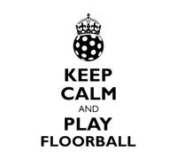 Mural and Wall Vinyl Decal Keep Calm and Play Floorball 36x50.6cm It Won't Fall Off Black