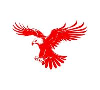 Mural and Wall Vinyl Decal Majestic Black Eagle 32x48.2cm Waterproof Red