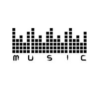 Mural and Wall Vinyl Decal Sound Music Nightclubs DJ Party 28x63.5cm Personalized Customization Black