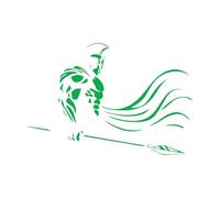 Mural and Wall Vinyl Decal Spartan Warrior Spear War Ancient Greece 72x108.9cm Waterproof Extra Large Green