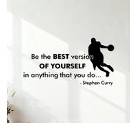 Mural and Wall Vinyl Decal Stephen Curry is The Best Basketball Player 34x64.5cm Equipped with Transfer Film kit Black