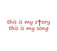 Mural and Wall Vinyl Decal This is My Story Song 40x140.3cm Window Decals Red