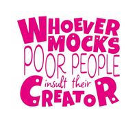 Mural and Wall Vinyl Decal Those who Mock The Poor Insult Their Creator Bible Quotes Christian Bible Verses Proverbs 67.2x76cm Art Decoration Rosered