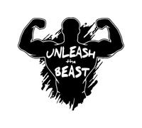 Mural and Wall Vinyl Decal Unleash The Beast Beast Mode Logo Motivational Quote Bodybuilding Fitnesscenter 68x77.7cm Can Modify and add Information Black