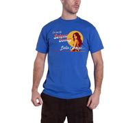 Mural Cotton T-Shirt Selena Gomez Blue XL