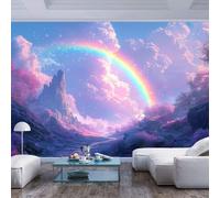Mural Custom Photo Wallpapers 3D rainbow over fantastical landscape modern style rainbow over fantastical landscape modern styleWall Photo Art Poster Decorative Stickers Wall Background for Living ro
