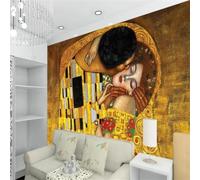 Mural Gustav Klimt The Kiss Wall 3D Mural Wallpaper for Walls Tv Background Large Mural Living Room Paper Wallpaper Bedroom,350 * 245cm