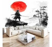 Mural Japanese Samurai Doodle Premium Non-Woven Art Print Photo, Versatile Wall Decor for Home Bedroom Living Room & Kids’ Rooms W250 X H175 Cm