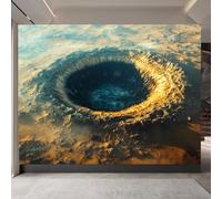 Mural Photo Giant Pit 300x210cm, Cave Exploration Durable Wallpaper, Fantastical Landscape Wall Decor, Contact Paper for Bedroom Bathroom Kitchen Cabinet Renter Friendly