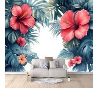Mural Photo Wallpaper 3D Flowers Non-Woven Premium Art Print Wall Tropical Rainforest Mural Home Bedroom Living Room Poster Decoration-400x280cm