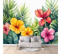 Mural Photo Wallpaper 3D Flowers Non-Woven Premium Art Print Wall Tropical Rainforest Mural Home Bedroom Living Room Poster Decoration-200x140cm