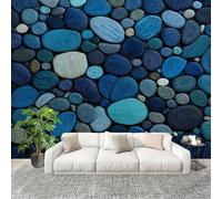 Mural Stick Wallpaper Poster Decoration 200x140cm Three-Dimensional Oval Pebbles Non-Woven Premium Anti-Wrinkle Wall Mural Wall Multicolor Murale for Kitchen Living Room Bedroom Decoration