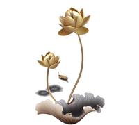 Mural Stickers Wall Decal,Chinese Style Classical 3D Art Lotus Wall Stickers, Decorative Stickers On The Background Wall of The Restaurant Entrance, Self-Adhesive Painting