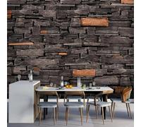 Mural Stone Wall 250x175 cm 3D Photo Wallpaper Stone Brick Wallpaper Non-Woven Wall Art Decoration Poster for Bedrooms and Living Room 1172-ABC