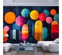 Mural Wallpaper 3D Colorful circular and arched patterns modern style Colorful circular and arched patterns modern style3D Large Decor Paintings Living Room Tv Bar Ktv Backdrop Bedroom Decor Wall Sti
