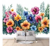 Mural Wallpaper 3D Flowers Non-Woven Premium Art Print Wall Tropical Rainforest Mural Home Bedroom Living Room Poster Decoration-150x105cm