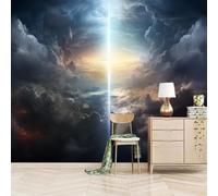 Mural Wallpaper 3D Road to Heaven 230x180cm，Clouds Silk Cloth Decor Wallpaper,for Living Room Bedroom