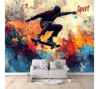 Mural Wallpaper 3D Street Boy Non-Woven Premium Art Print Wall Energetic Youth Mural Home Bedroom Living Room Poster Decoration-250x175cm
