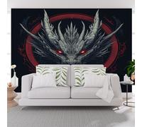 Mural Wallpaper Abstract Art Animal Dragon Wall Mural500x317cm(W x H) Feature Wallpaper Waterproof for Living Room Furniture Kitchen Oriental Art Dragon Blue Wallpapers 3D Photo