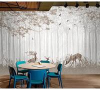 Mural Wallpaper Abstract Forest Bird Wallpaper 3D Effect Murals for Bedroom and Living Room Wall Decoration -KX34291, 250x175cm