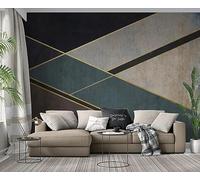 Mural Wallpaper Abstract Geometry Golden Lines Retro Style 250x175cm Wallpaper 3D Wall Mural for Living Room and Bedroom -MIWEI Wallpaper-ZXY-32637