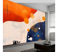 Mural Wallpaper Abstract Pattern Lines, Bohemia Art Print Wallpaper - Non-Woven Wall Mural W250 x H175 cm for Bedrooms Living Room Indoor Home Wall Decoration Paper Poster