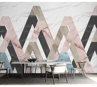 Mural Wallpaper Abstract Pink Geometric Marble Texture Wallpaper 3D Effect Murals for Bedroom and Living Room Wall Decoration -KX38847, 310x250cm