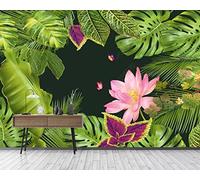 Mural Wallpaper Banana Leaf Lotus 400x255cm Wallpaper 3D Wall Mural for Living Room and Bedroom -MIWEI Wallpaper-ZXY-19600