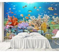 Mural Wallpaper Blue Underwater World 310x250cm Wallpaper 3D Wall Mural for Living Room and Bedroom -MIWEI Wallpaper-ZXY-17771