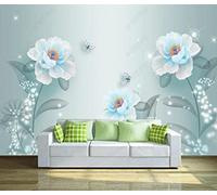 Mural Wallpaper Flower Spot Wallpaper 3D Effect Murals for Bedroom and Living Room Wall Decoration -KX35509, 350x250cm