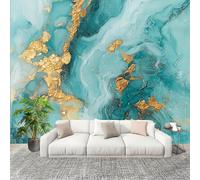 Mural Wallpaper for Living 200x140cm Luxury Marble Texture Photo Wallpaper Non-Woven Wall Mural Poster Light Green Modern Bedroom TV Background Decor